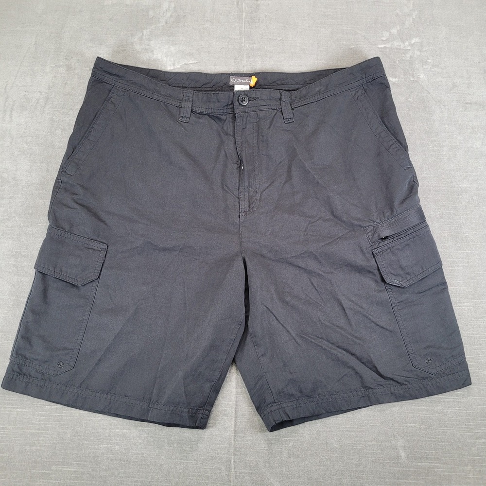 Quiksilver Mens Cargo Shorts Black‎ Size 40 Utility Casual Beachwear